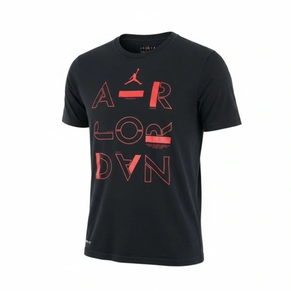 Jordan Black Tee with Red Graphic